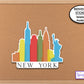 New York Skyline Vinyl Decal Sticker, Phone Sticker, Welcome Bag Stickers, Journal Stickers, Sticker Labels, Computer Stickers, Planner Art