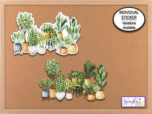 Potted Plants Nature Stickers, Journaling Stickers, Hanging Plants, Indoor Plants, House Plants, Bujo Stickers, Plant Mom Botanical Stickers