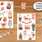 Nutcracker Stickers, Sticker Sheet, Holiday Stickers, Favor Stickers, Winter Stickers, Water Bottle Sticker, Ballet Stickers, Christmas Tree
