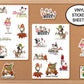 Gnome Stickers, Christmas Cardinals, Cute Sticker Sheets, Winter Stickers, Journal Stickers, Holiday Gnome, Planner Stickers, Snowman Decal