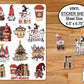 Country Christmas Gnome Stickers, Farmhouse Holidays Stickers Sheet, Merry Christmas Planner Stickers, Journal Stickers, Laptop Stickers