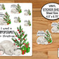 I Want A Hippopotamus For Christmas, Sticker Sheet, Holiday Stickers, Journal Stickers, Favor Stickers, Winter Stickers, Water Bottle Decal