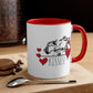 Havanese Kisses Dog Coffee Mug, Havanese Dog Mom Valentine Gift, Dog Lover Mug, Red Hearts Valentines Day Gift, Dog Dad Mug, Valentines Mug