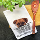 Boxer Every Snack You Make I'll Be Watching You Tea Towel, Waffle Weave Kitchen Towel, Hand Printed Dish Towel, Funny Boxer Dog Mom Towel