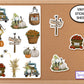 Fall Gnomes Sticker Sheet, Junk Journal Stickers, Phone Stickers, Planner Stickers, Laptop Stickers, Vintage Truck Decal, Apple Stickers