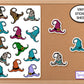 Halloween Witch Hat Sticker Sheet, Junk Journal Stickers, Phone Stickers, Planner Stickers, Laptop Stickers, Sunflower Hat, Witchy Hat Gift