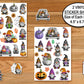 Halloween Gnomes Sticker Sheets, Gnome Decor, Phone Sticker, Letter Stickers, Holiday Stickers, Journal Sticker, Flower Water Bottle Sticker