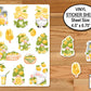 Lemon Gnome Stickers, Sticker Sheet, Water Bottle Sticker, Vinyl Sticker, Spring Gnomes, Planner Stickers, Journal Stickers, Laptop Stickers