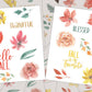 Fall Flower Stickers, Fall Sticker Sheets, Fall Leaves, Favor Stickers, Journal Stickers, Flower Stickers, Fall Quotes, Autumn Decals