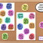 Positive Quotes Sticker Sheets, Journal Sticker, Be Kind Sticker, Phone Sticker, Self Care Sticker, Anxiety Sticker, Mental Health Journal,
