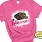 Chocolate Lab Blessed Dog Mom T-shirt, Peeking Dog Owner Shirt, Fur Mama Tee, Dog Lover, Mothers Day Gifts, Paw Print, Labrador Retriever
