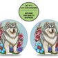 Alaskan Malamute Neoprene Car Coaster Set, Cup Holder Coaster, Car Decoration, Flower Coaster Gift for Her, Car Cup Coaster Birthday for Him