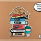 Dogs Books Coffee Sticker, Dog Owner Phone Sticker, Dogs and Coffee Lover Gift, Planner Stickers, Bookish Sticker, Vet Tech, Librarian Decal