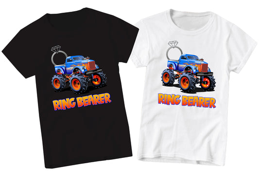 Monster Truck Ring Bearer Shirt, Toddler Ring Bearer Outfit, Bridal Party Shirt, Ring Bearer Proposal, Ring Bearer Gift, Monster Truck Shirt