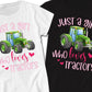 Just A Girl Who Loves Tractors Farm Girl Shirt, Country Shirt, Farmer Shirt, Farm Wife Shirt, Green Tractor Tee, Tractor Birthday Party Gift