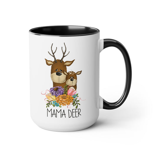 Mama Deer Mug, Mothers Day Mug, Autumn Mug, Tea Mug, Deer Gift, Cute Mom Mug, Camping Mug, Mama Coffee Mug for Mom, Mommy and Me, Mama Mugs