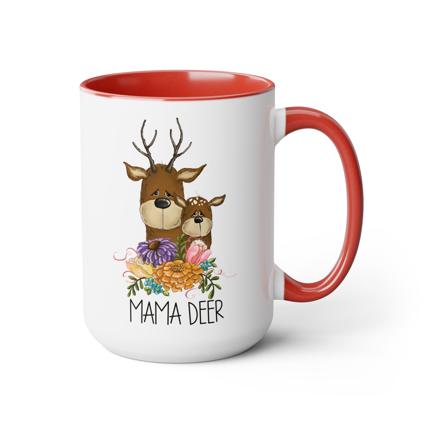 Mama Deer Mug, Mothers Day Mug, Autumn Mug, Tea Mug, Deer Gift, Cute Mom Mug, Camping Mug, Mama Coffee Mug for Mom, Mommy and Me, Mama Mugs