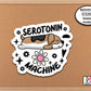 Serotonin Machine Dog Sticker, Dog Lover, Journaling Sticker, Water Bottle Sticker, Dog Mom, Journal Sticker, Mental Health, Cute Dog Decal