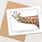Funny Giraffe Friendship Card, Handmade Card, Mental Health Card, Note Card, Thinking Of You Best Friend Encouragement Gift Greeting Card