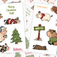 Cute Highland Cow Christmas Quotes, Sticker Sheet, Country Christmas, Merry Christmas, Holiday Stickers, Journal Stickers, Christmas Planner