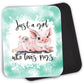 Just A Girl Who Loves Pigs 9.4x7.9 Computer Mouse Pad Desk Decor, Cute Pig Farm Girl Gaming Mouse Pad, Country Girl Video Game Mousepad Gift