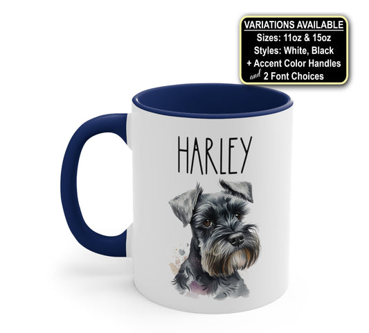 Personalized Schnauzer Dog Mug, Dog Mom Mug, Dog Coffee Mug, Dog Lover Mug, Pet Mug, Dog Mom Gift, Dog Coffee Cup, Dog Gifts, Custom Dog Mug