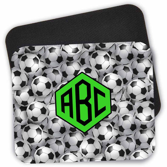 Personalized Monogram 3D Soccer Ball Mouse Pad Desk Mat, School Coach Gift, Soccer Referee Mouse Pad, 9.4" x 7.9" Gaming Computer Mouse Pad