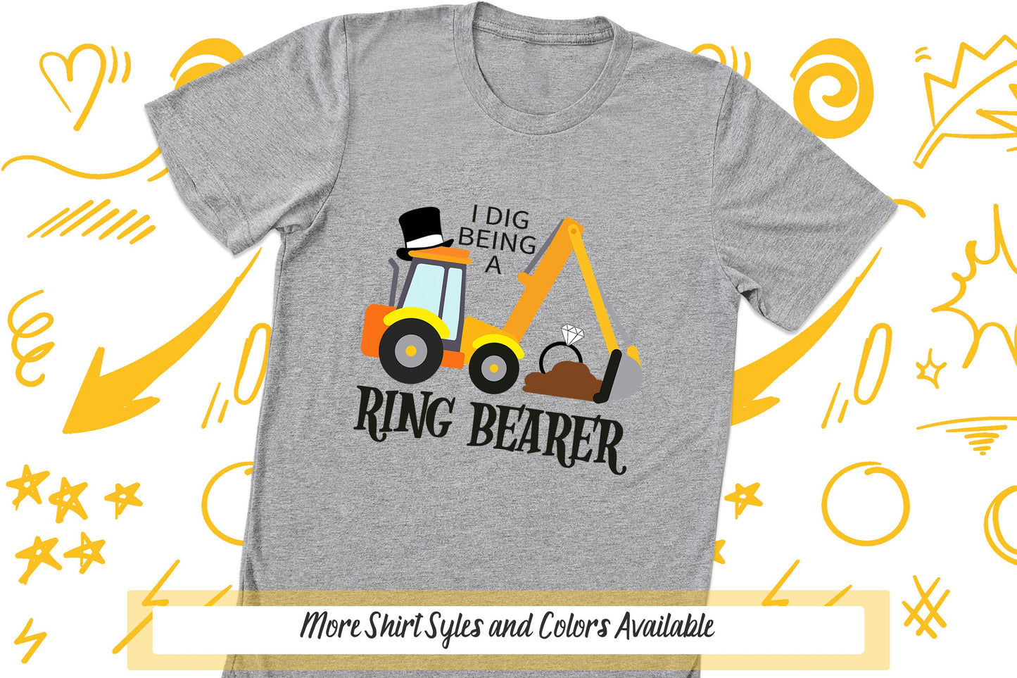 Ring Bearer Shirt, Mr Bulldozer, I Dig Being A Ring Bearer, Ring Bearer Outfit, Ring Bearer Proposal, Bridal Party Shirts, Ring Bearer Gift