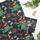 Mad Science Party, Mad Scientist Gift Wrapping Paper Roll, Laboratory Scientist Favor Bags, Birthday Wrapping Gift Paper, Xmas Wrapping