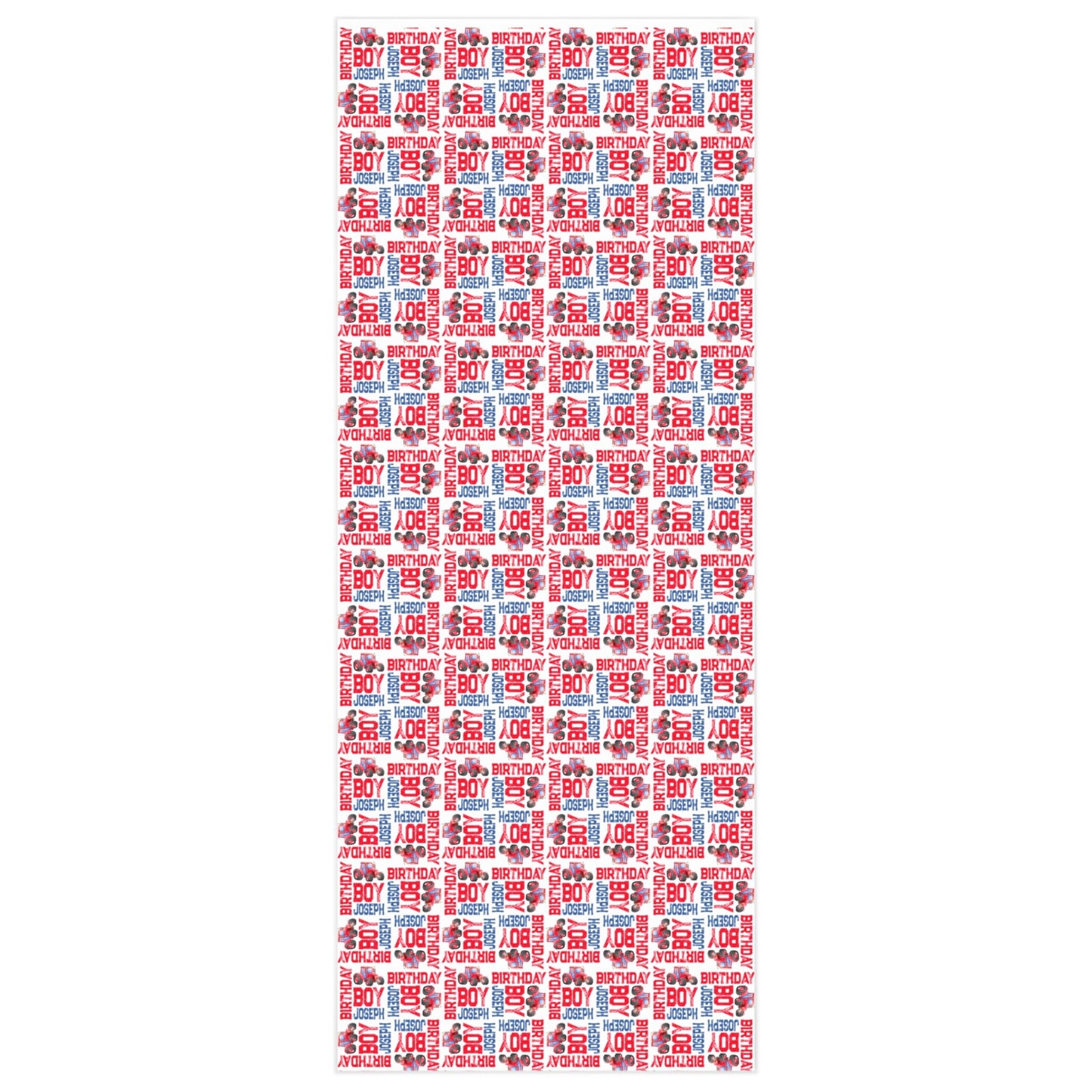 Red Tractor Birthday Boy Personalized Gift Wrapping Paper, Farm Party Gift Wrap Paper, Baby Shower Wrapping Paper Roll, Personalized Name