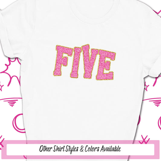 5th Birthday Shirt, Fifth Birthday Girl Tshirt, 5th Birthday Girl Outfit, Five Birthday Shirt, Girls Birthday Shirt, Five Years Old, 5 Years