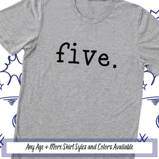 Fifth Birthday Shirt, Vintage Five Year Old Birthday Party Shirt, Kids Birthday Shirt, Toddler Shirt, 5th Birthday Shirt, Birthday Girl Boy