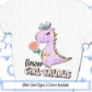 Flower Girl-Saurus Dinosaur T Shirt, Girl Dinosaur Print, Bridal Party Shirts, Cute Wedding Shirts, Flower Girl Proposal, Flower Girl Gift