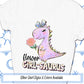 Flower Girl-Saurus Dinosaur T Shirt, Girl Dinosaur Print, Bridal Party Shirts, Cute Wedding Shirts, Flower Girl Proposal, Flower Girl Gift