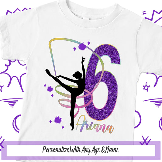 Ballet Shirt, Birthday Party Shirt, Personalized  Shirt, Birthday Girl Shirt, Gymnast Birthday Present, Ballerina Birthday, Dance T Shirt