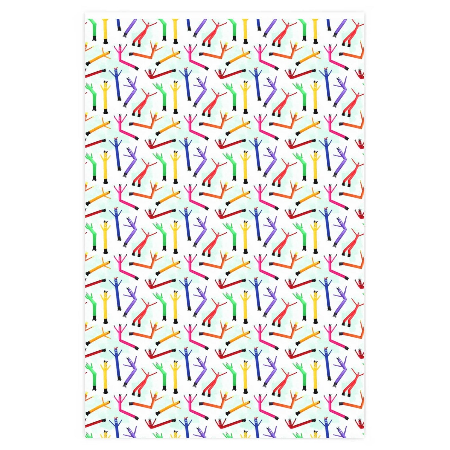 Air Dancers Gift Wrap, Kids Wrapping Paper Roll, Tube Man Wacky Dancer Birthday Wrapping Gift Paper, Xmas Wrapping Gift Wrap, Thank You Gift
