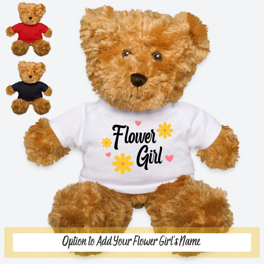 Flower Girl Bear Gift, Brown Teddy Little Girl Gift, Stuffed Bear, Will You Be My, Flower Girl Proposal, Flower Girl Gifts, Flower Girl Ask