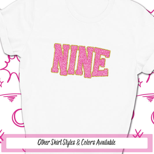 9th Birthday Shirt, Ninth Birthday Girl Tshirt, Birthday Girl Outfit, 9 Birthday Shirt, Girls Birthday Shirt, Nine Years Old Birthday Gift