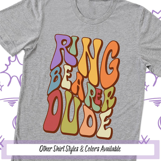 Retro Ring Bearer Dude Shirt, Ring Boy Gift, Toddler Ring Bearer, Ring Bearer Proposal, Ring Bearer Gifts, Wedding Ring Holder, Bridal Party