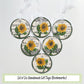 Sunflowers Round Junk Journal Tags, Bridal Shower Thank You Tag, Vintage Paper French Ephemera Hostess Gift Idea, Birthday Gift Tag Bookmark
