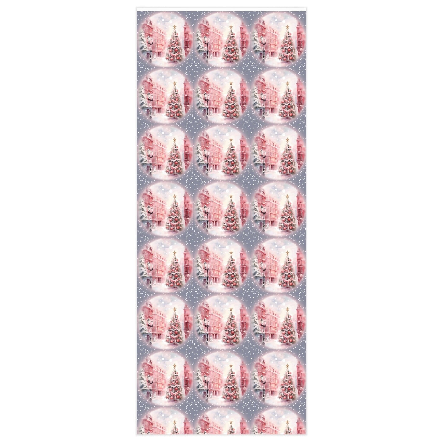 Watercolor Pink Christmas Tree Xmas Wrapping Paper, Christmas Gift Wrap Paper, Pink Wrapping Paper, Merry Christmas Gift Mom Christmas Paper