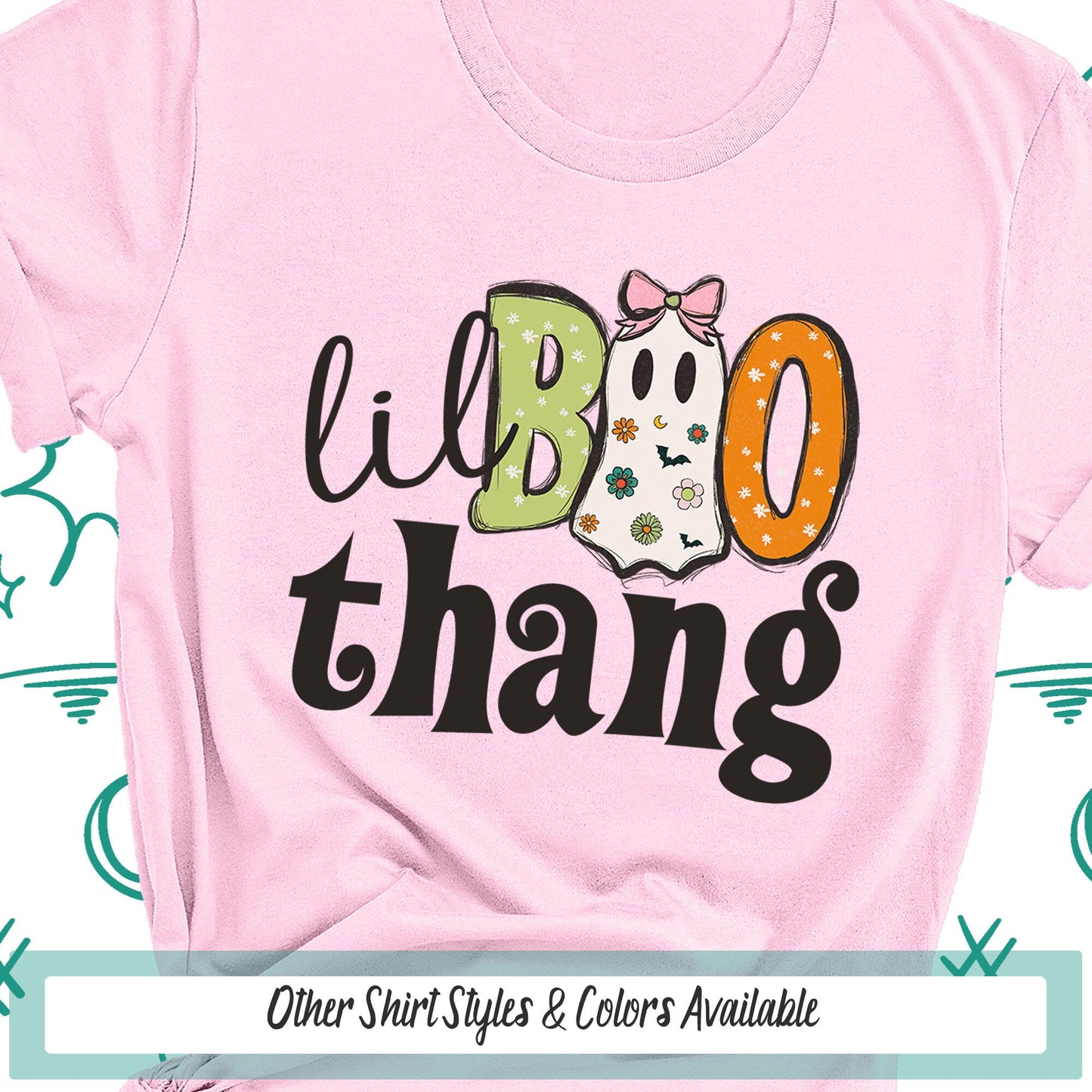 Lil Boo Thang Shirt, Retro Ghost Shirt, Fall Vibes Shirt, Funny Text Shirt, Halloween Tee Shirt, Trick or Treat Shirt, Halloween Boo Shirt