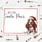 Here Comes Santa Paws Basset Hound Dog Christmas Card, Blank Card, Happy Holiday Cards Set, Christmas Stationery, Funny Dog Owner Xmas Card
