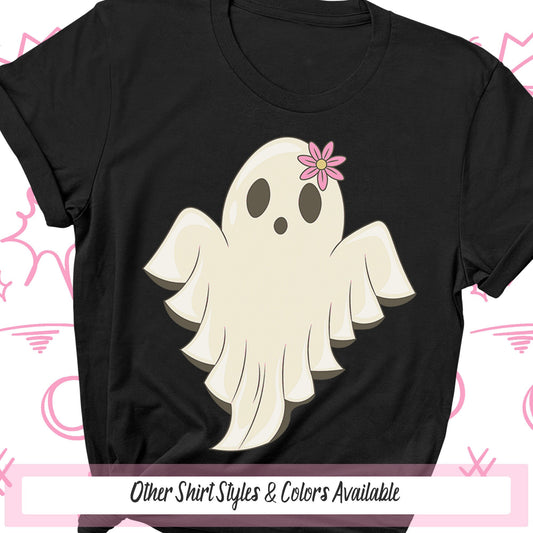 Retro Ghost Girl Halloween Shirt, Halloween Kids Shirt, Ghost Shirt, Girl Shirt, Toddler Shirt, Vintage Halloween Tshirt, Cute Ghost Shirt