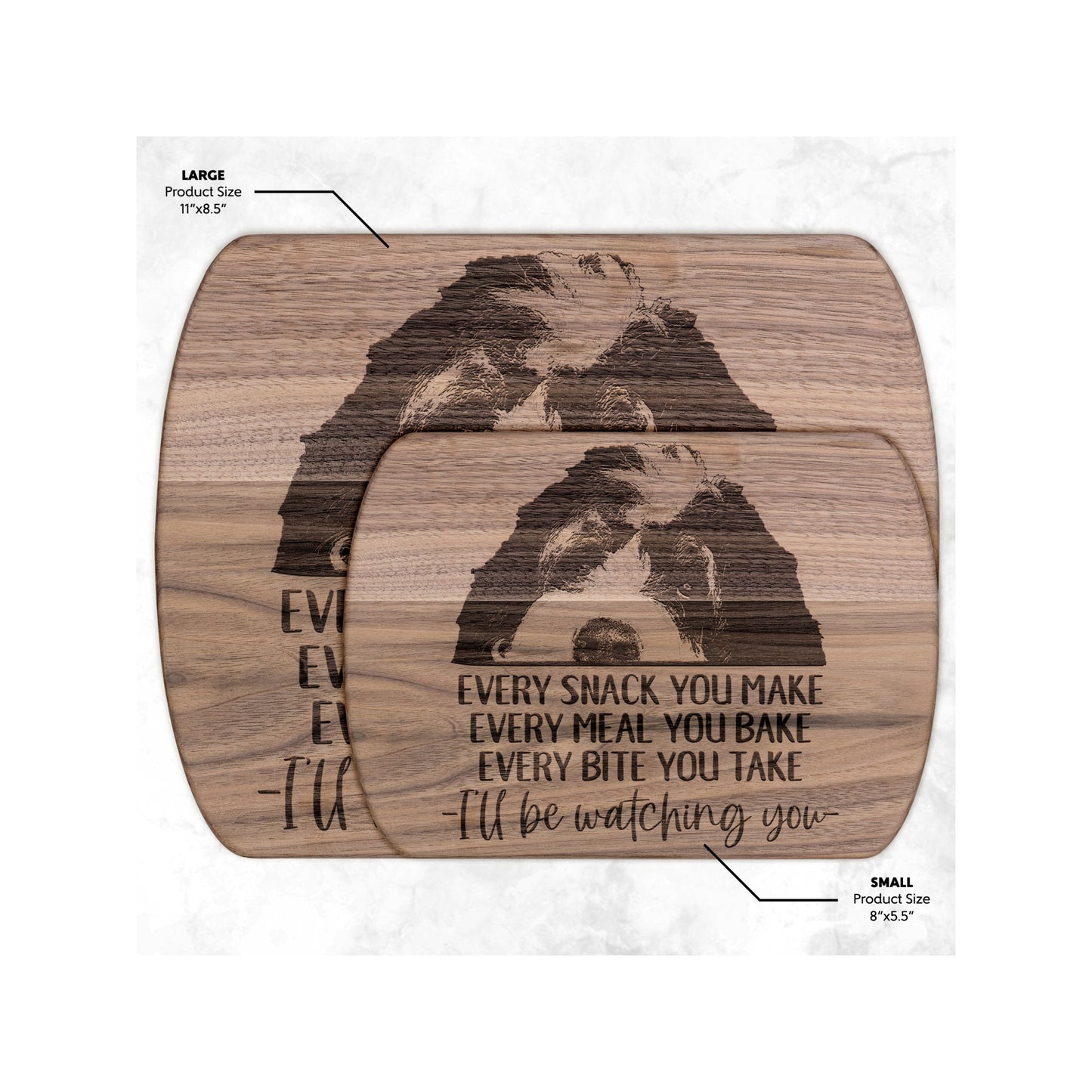 Bernedoodle Snack Funny Cutting Board for Dog Mom, Dog Lover Wood Serving Board, Charcuterie Board, Wooden Chopping Board Gifts for Him