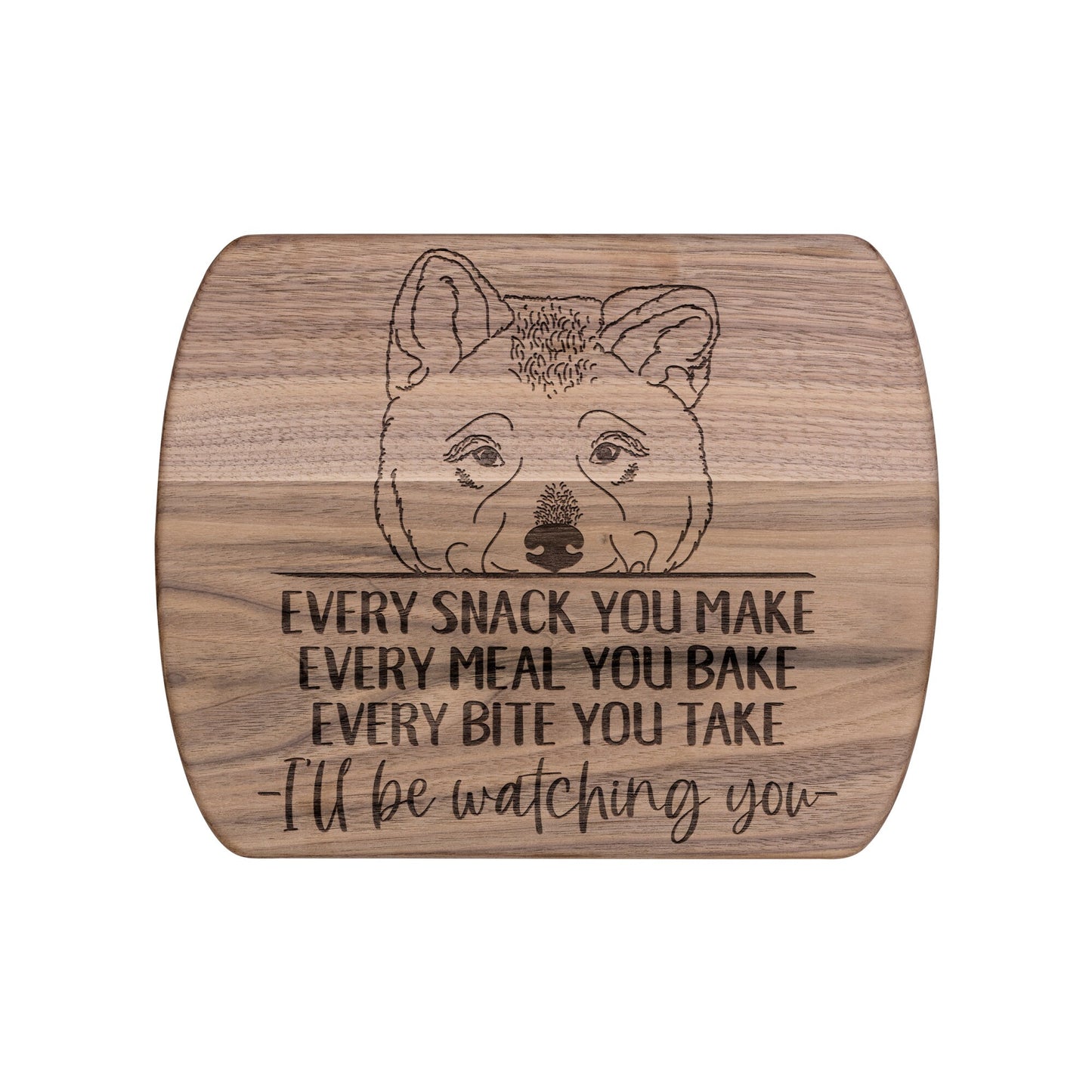 Akita Dog Snack Funny Cutting Board for Dog Mom, Dog Lover Wood Serving Board, Dog Dad Charcuterie Board, Wooden Chopping Board Gift for Him