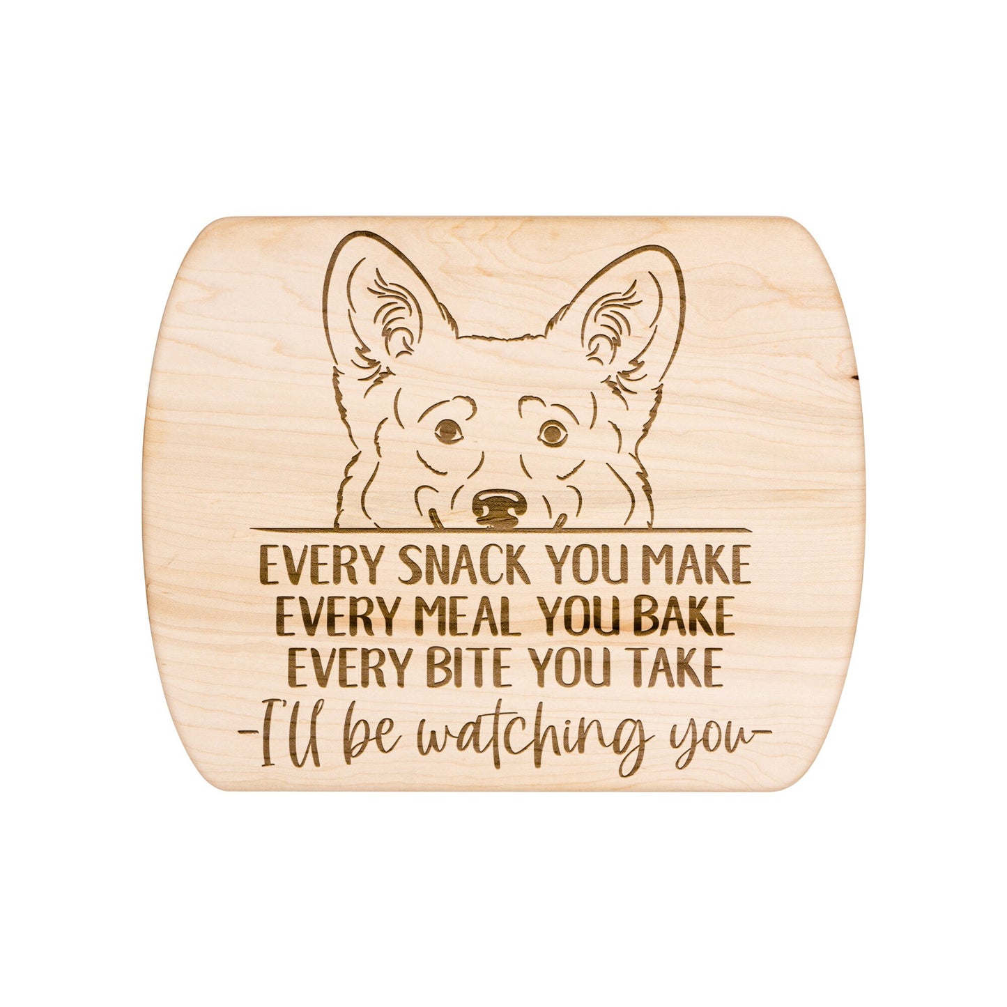 Corgi Dog Snack Funny Cutting Board for Dog Mom, Dog Lover Wood Serving Board, Dog Dad Charcuterie Board, Wooden Chopping Board Gift for Him
