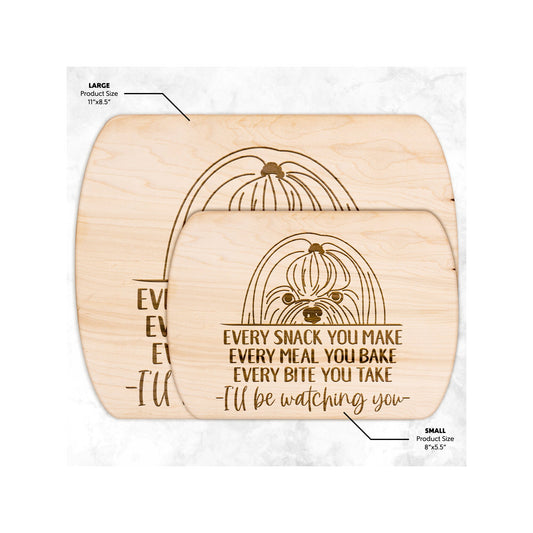 Shih Tzu Snack Funny Cutting Board for Dog Mom, Dog Lover Wood Serving Board, Dog Dad Charcuterie Board, Wooden Chopping Board Gifts for Him