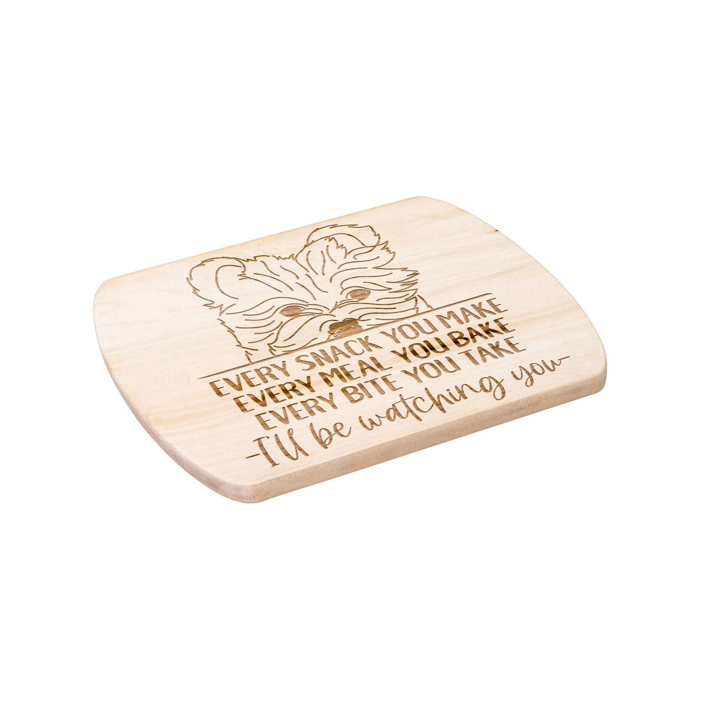Maltese Snack Funny Cutting Board for Dog Mom, Dog Lover Wood Serving Board, Dog Dad Charcuterie Board, Wooden Chopping Board Gifts for Him