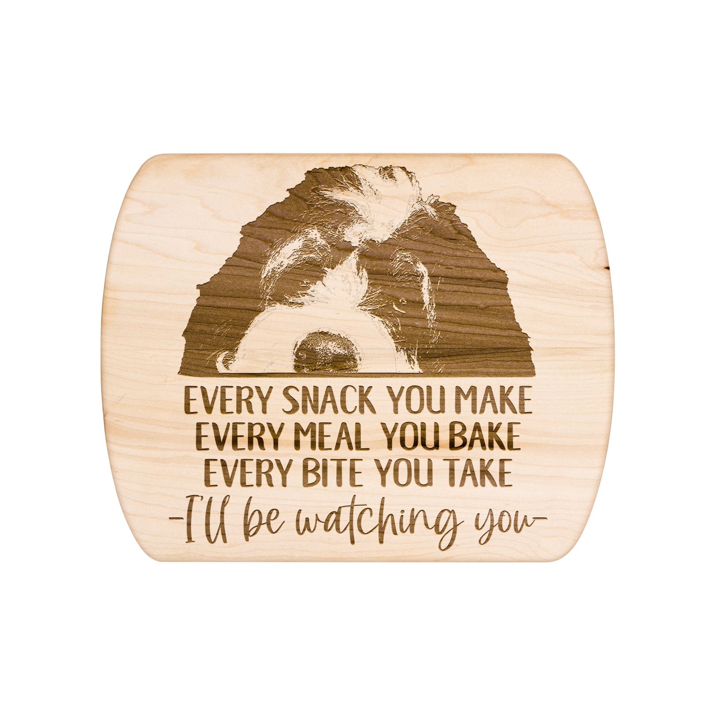 Bernedoodle Snack Funny Cutting Board for Dog Mom, Dog Lover Wood Serving Board, Charcuterie Board, Wooden Chopping Board Gifts for Him